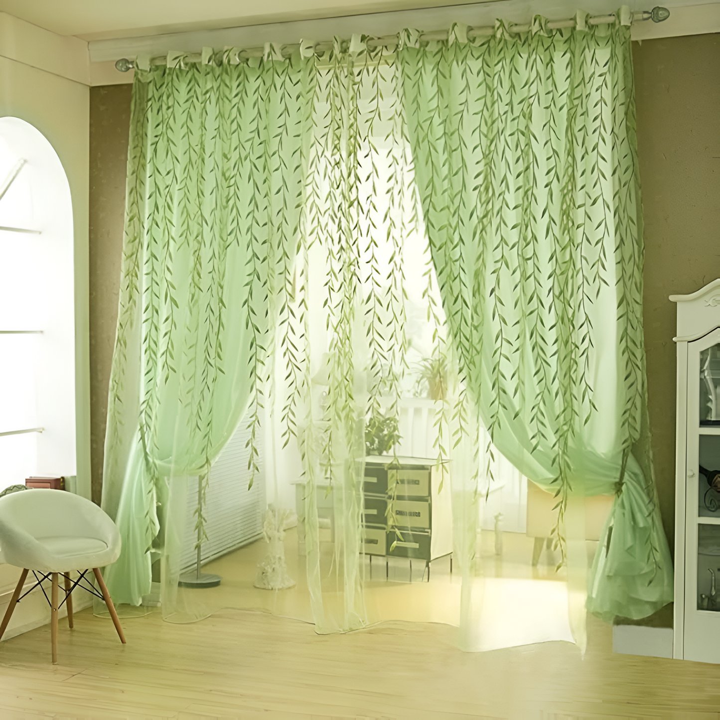 Willow Leaf Streifen Fenstervorhänger