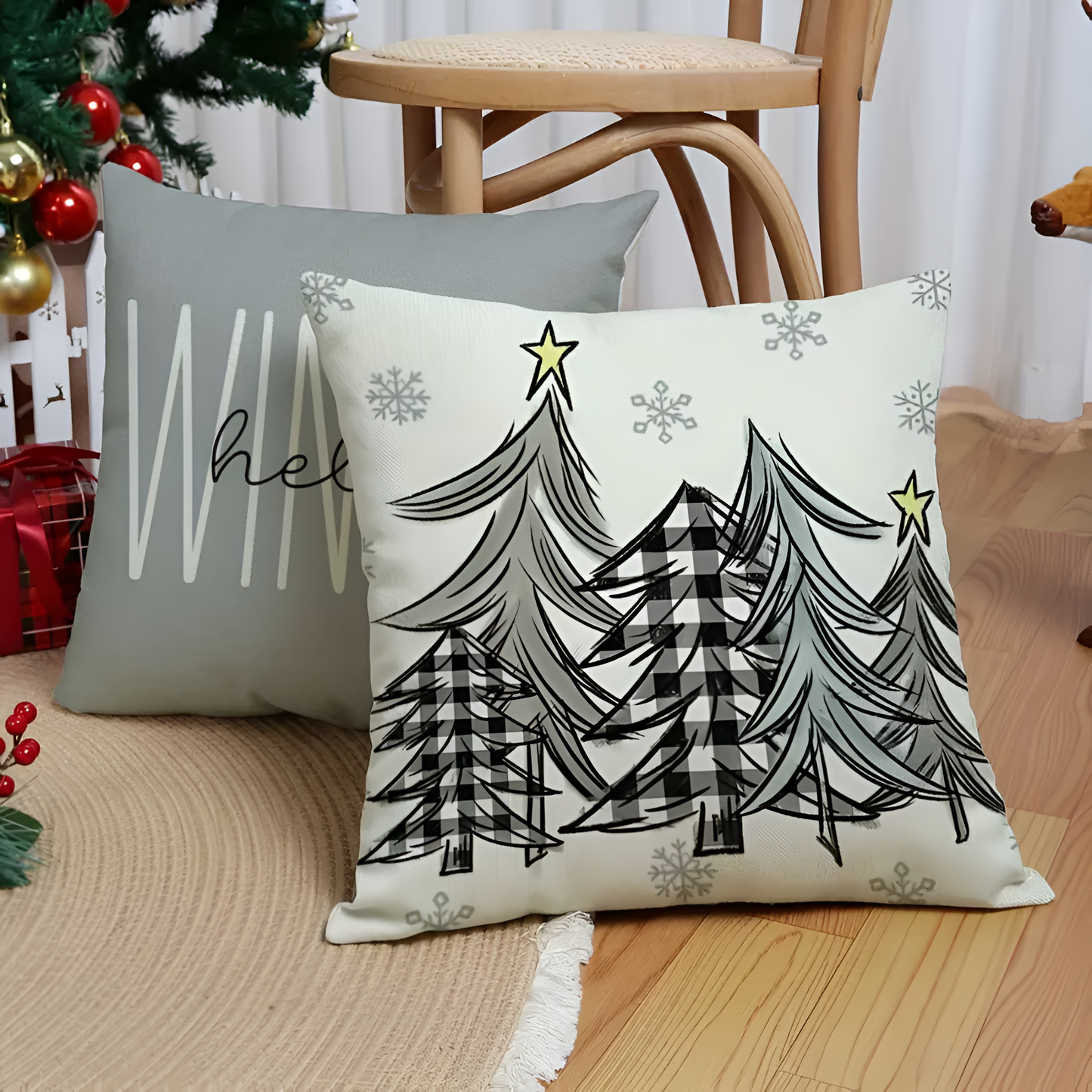 Weihnachtswichtel Kissenbezug | 4er Set