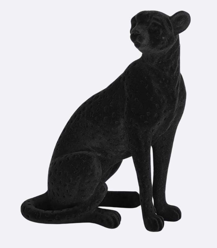 Garduru Flocking Geparden-Skulptur aus Harz – Stilvolle Deko