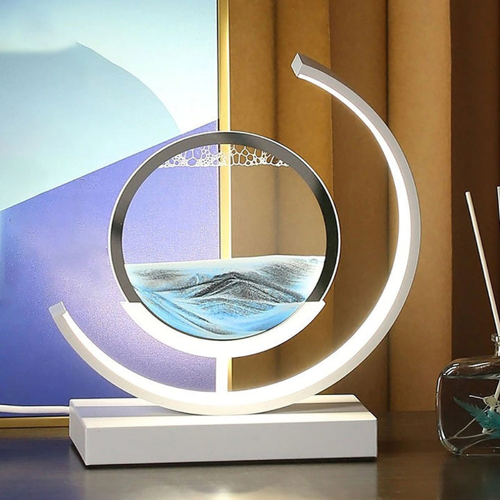 Lampe Art Sand Dynamisch 3D – Tisch LED Entspannend mit Effekt Naturlandschaft