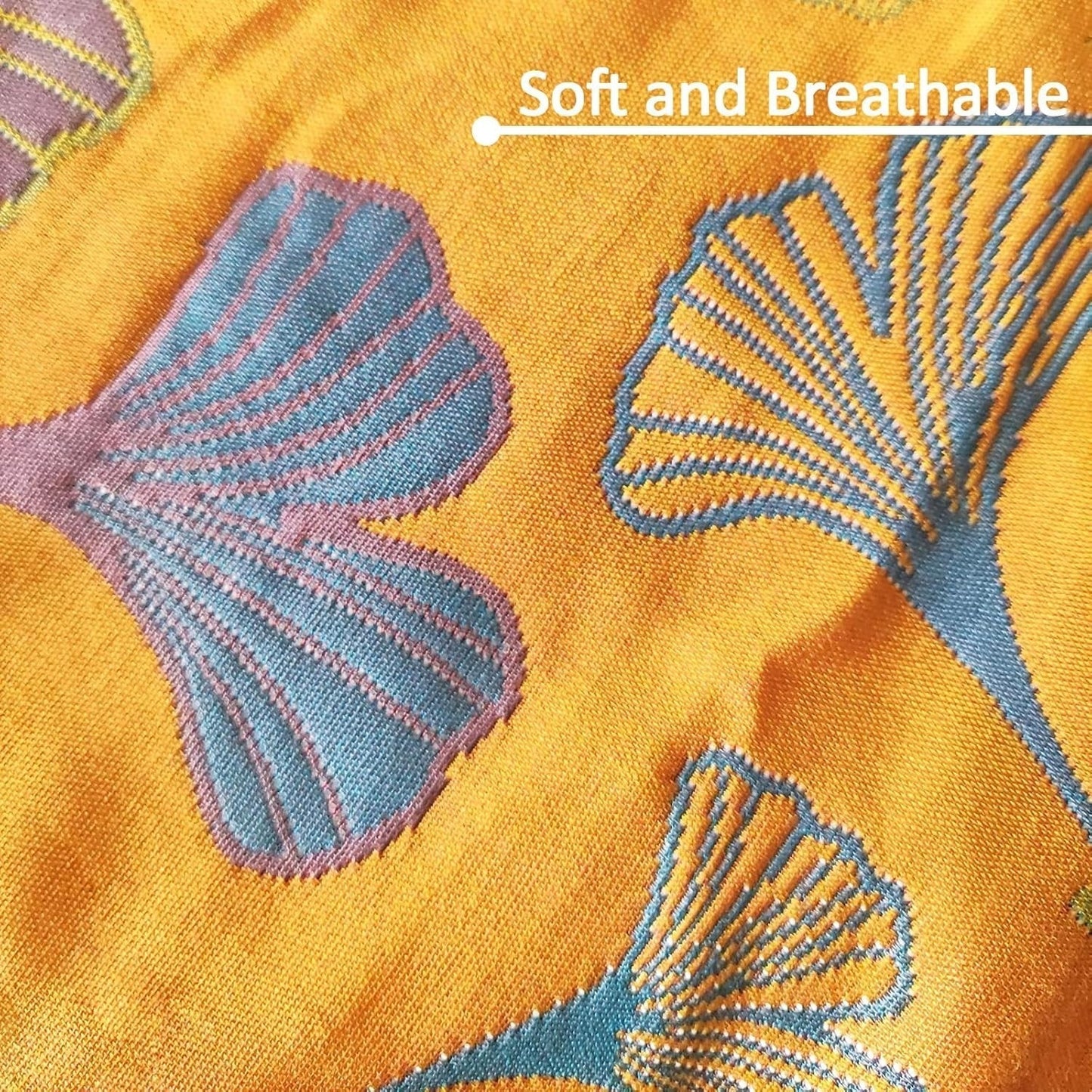 Ginkgo-Blatt bestickte Baumwoll-Kissenbezüge