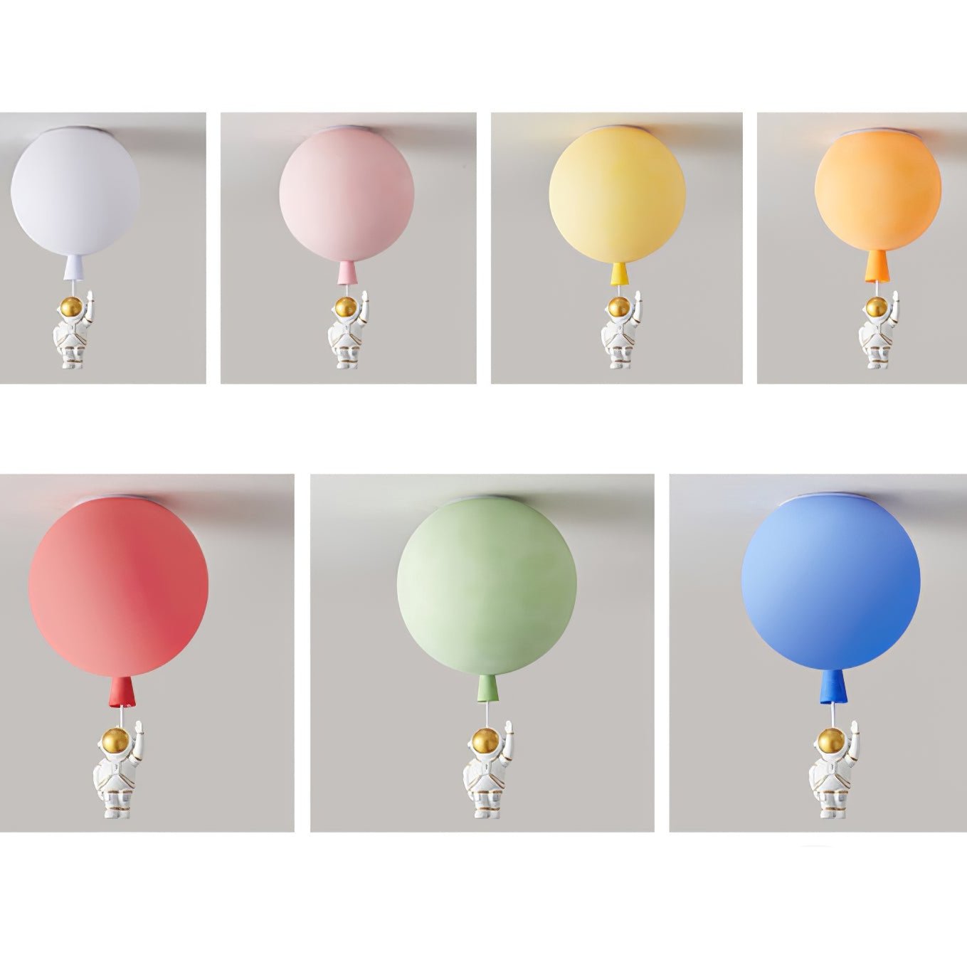 Garduru Moderne Mond & Astronaut LED Deckenleuchte – Verspielt Weltraum-Themenlampe
