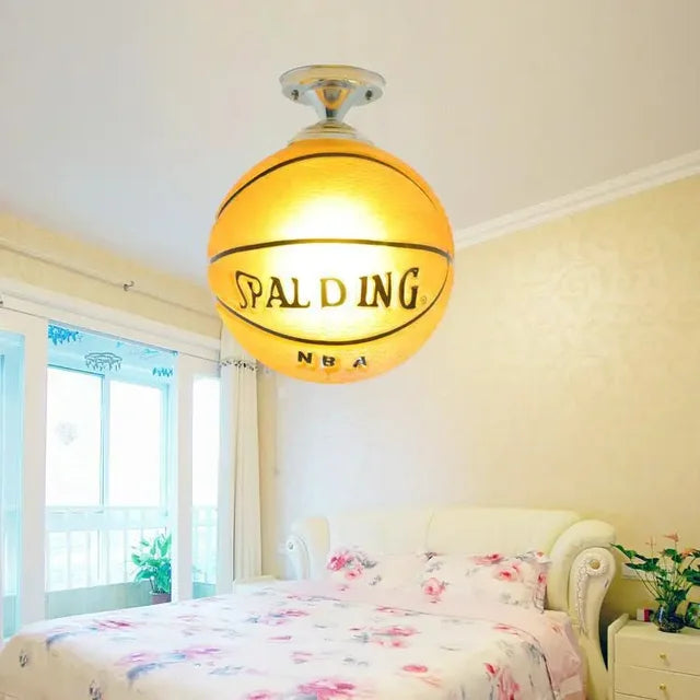 Garduru – Fußball-Deckenleuchte für Kinderzimmer mit dimmbarer LED & bruchsicherer Glaskugel