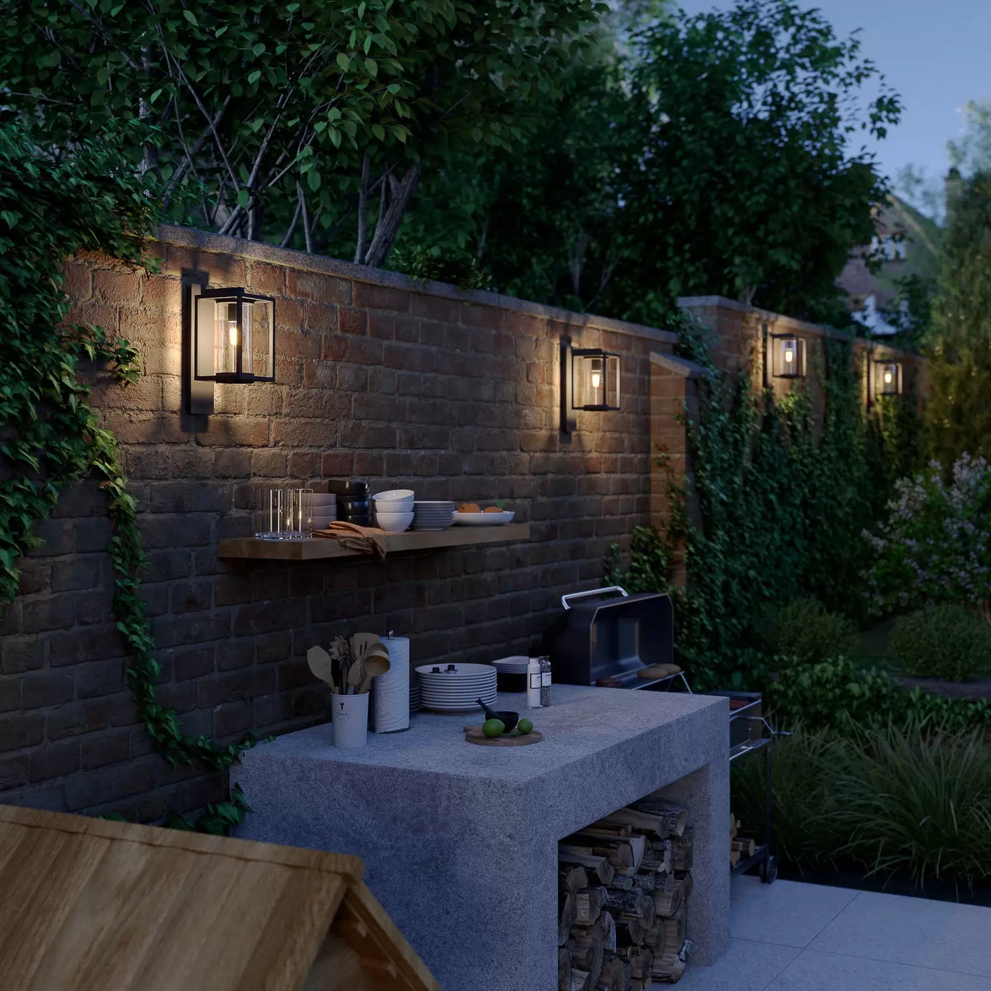 Aluminium Außenwandleuchte für moderne Wohn- und Gartenbeleuchtung