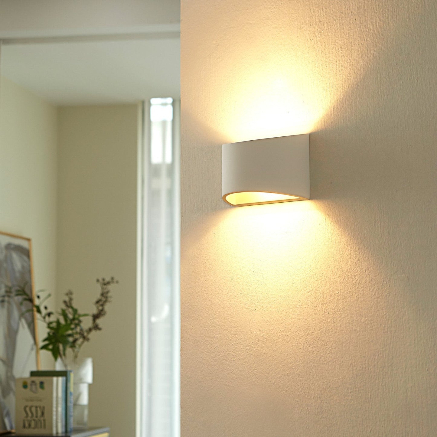 Wandleuchte Modern Weiß Gipshochlicht