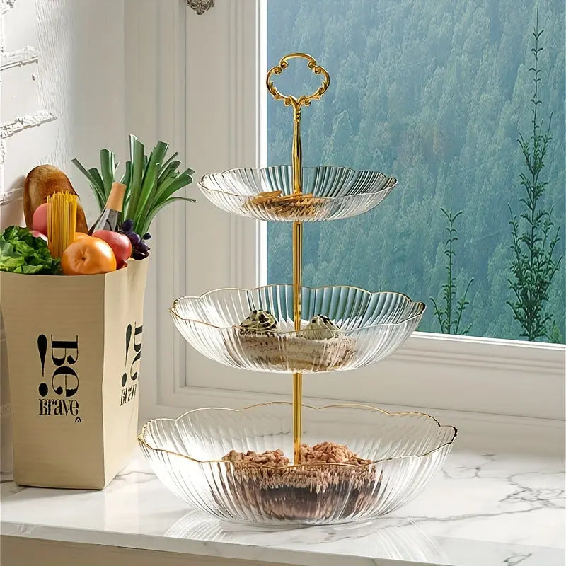Garduru - Moderne 3-Etagen-Fruitschale für Küche & Wohnzimmer