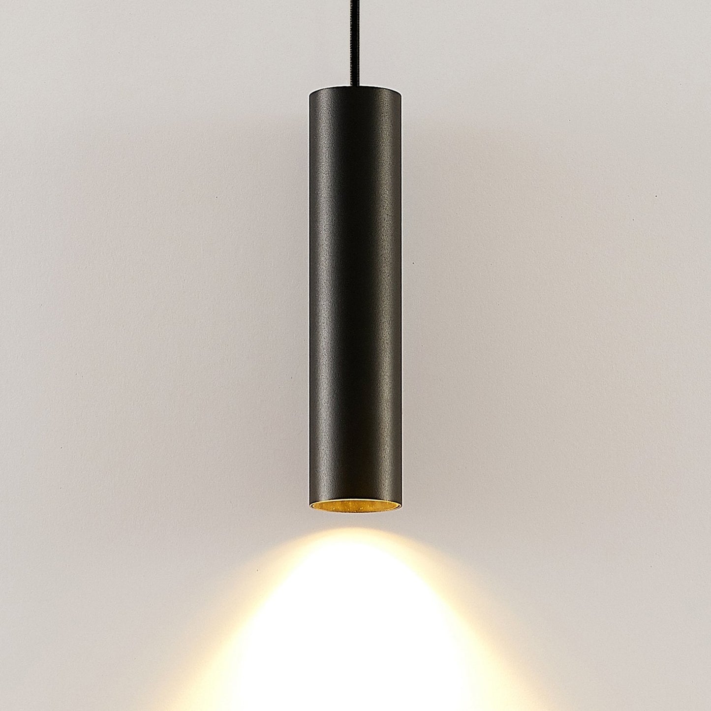 Pendelleuchte Modern Schwarz Aluminium Zylinderlampe