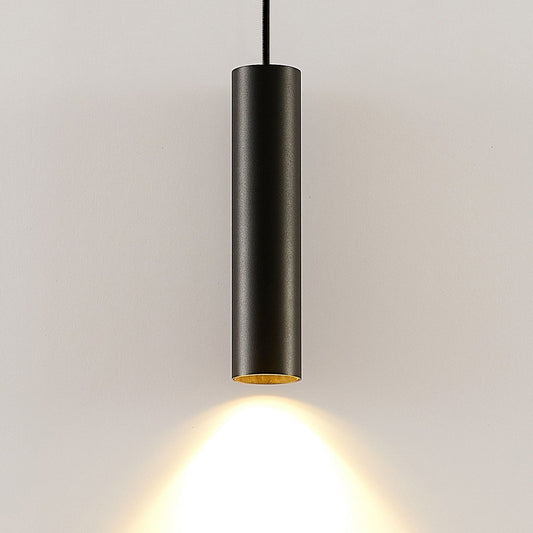 Pendelleuchte Modern Schwarz Aluminium Zylinderlampe