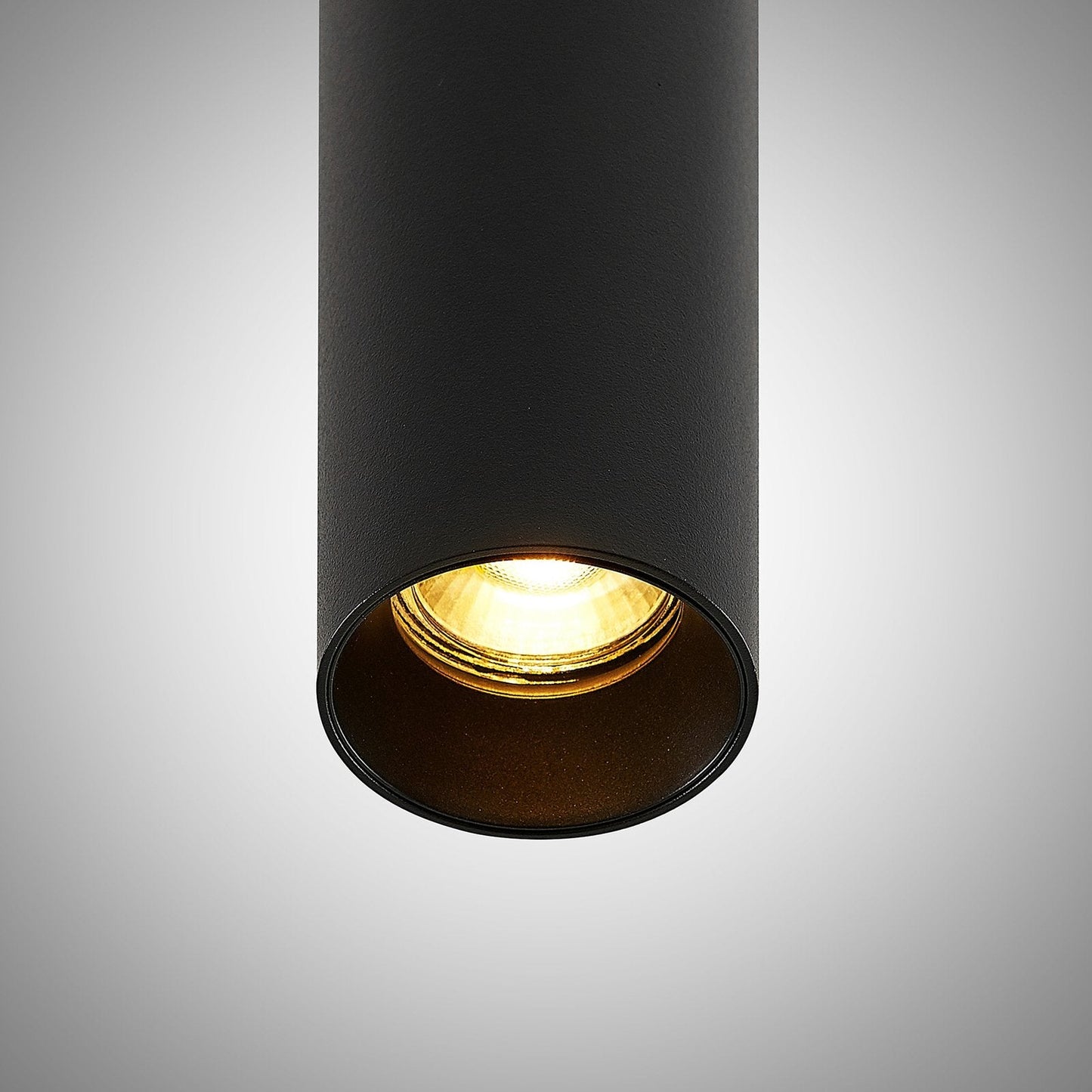Pendelleuchte Modern Schwarz Aluminium Zylinderlampe