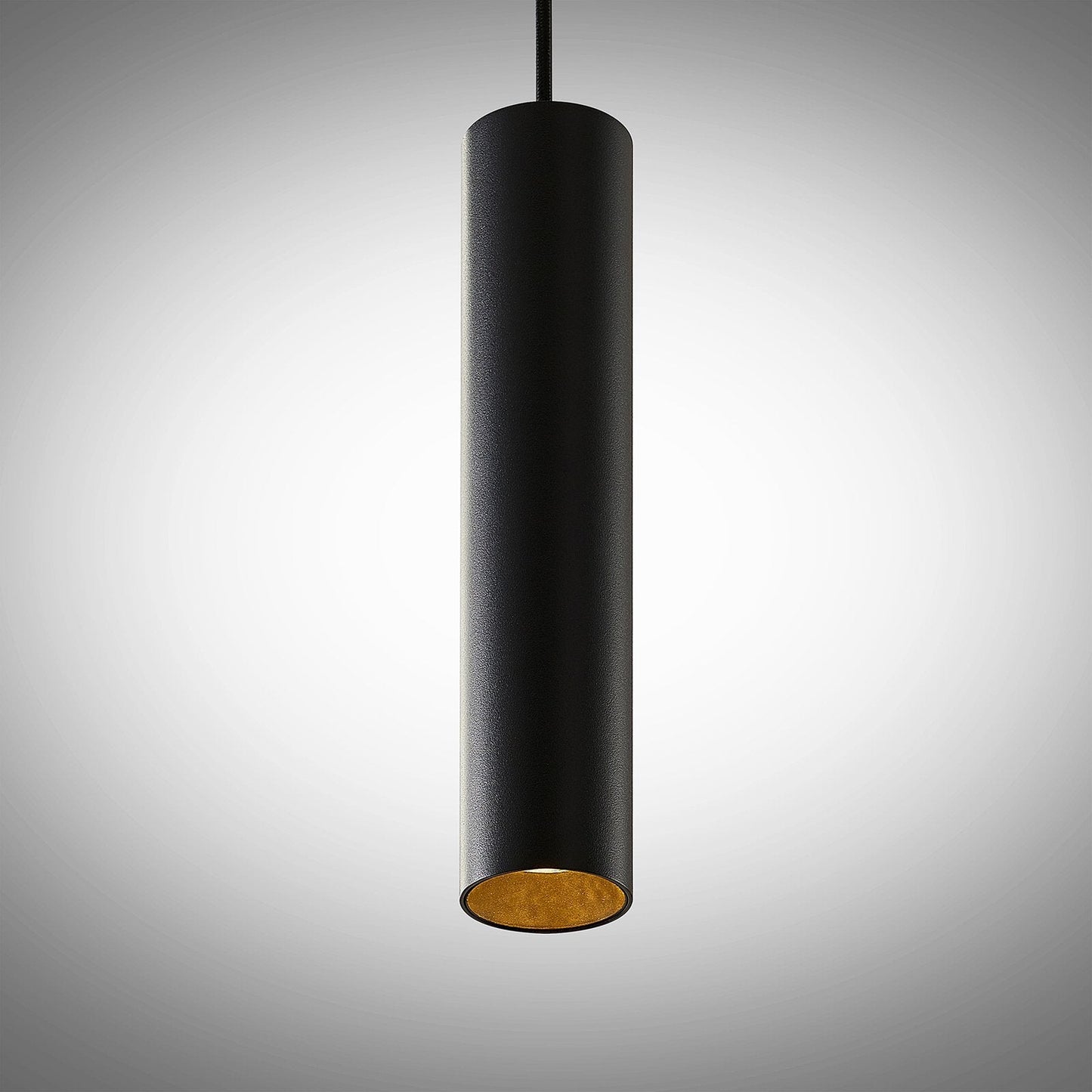 Pendelleuchte Modern Schwarz Aluminium Zylinderlampe