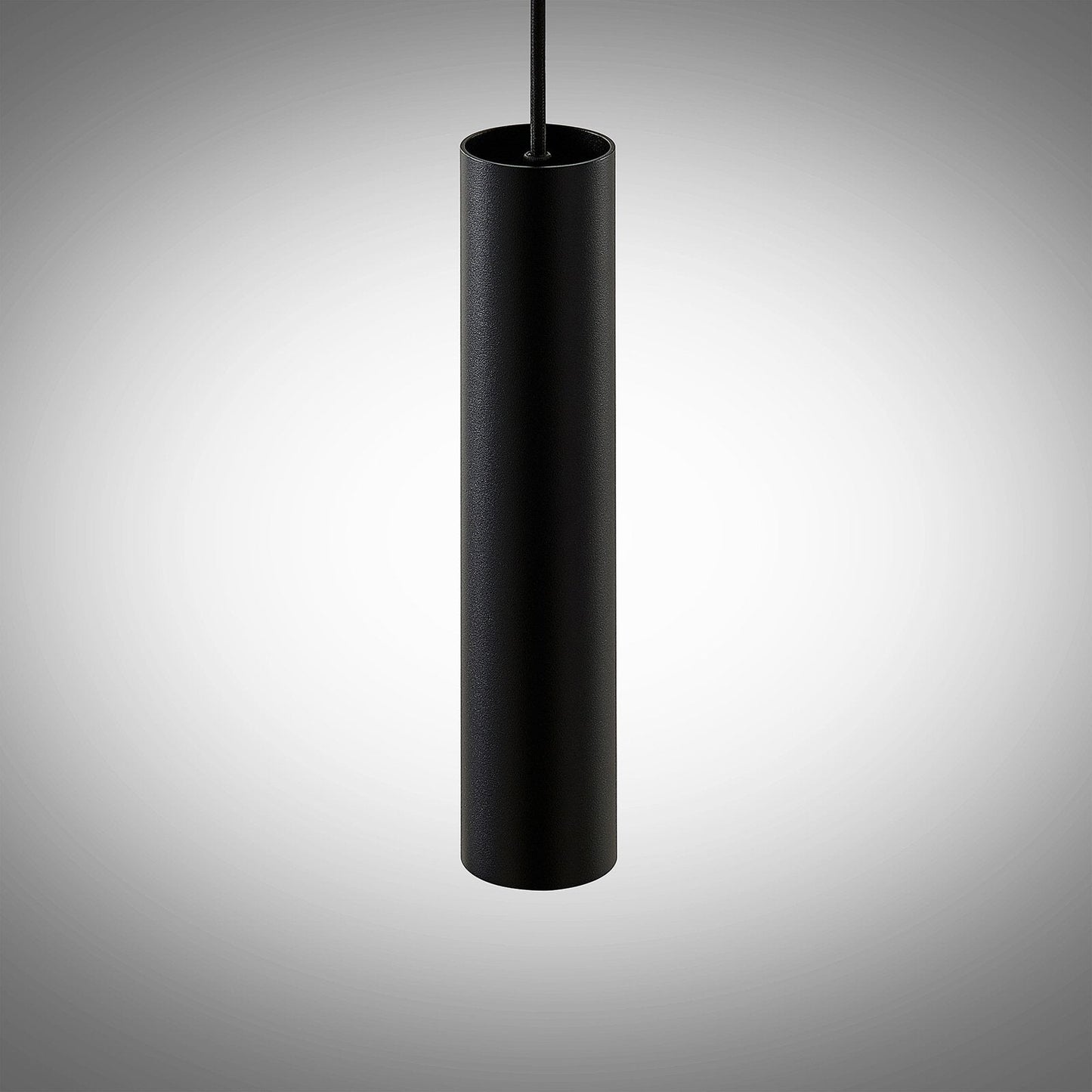 Pendelleuchte Modern Schwarz Aluminium Zylinderlampe