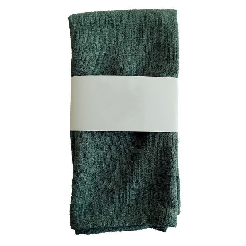 Minimalistische Schlichte Farb Baumwoll-Leinen Servietten - Set von 4