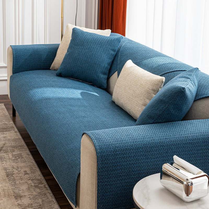 Waschbare Baumwoll-Leinen Rutschfeste Sofa/Couch-Hülle