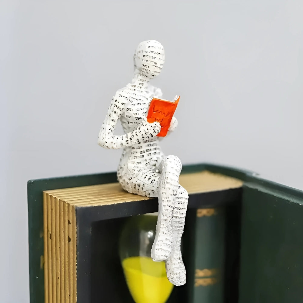 Garduru Frau mit Buch - Stilvolle Regal Dekoration