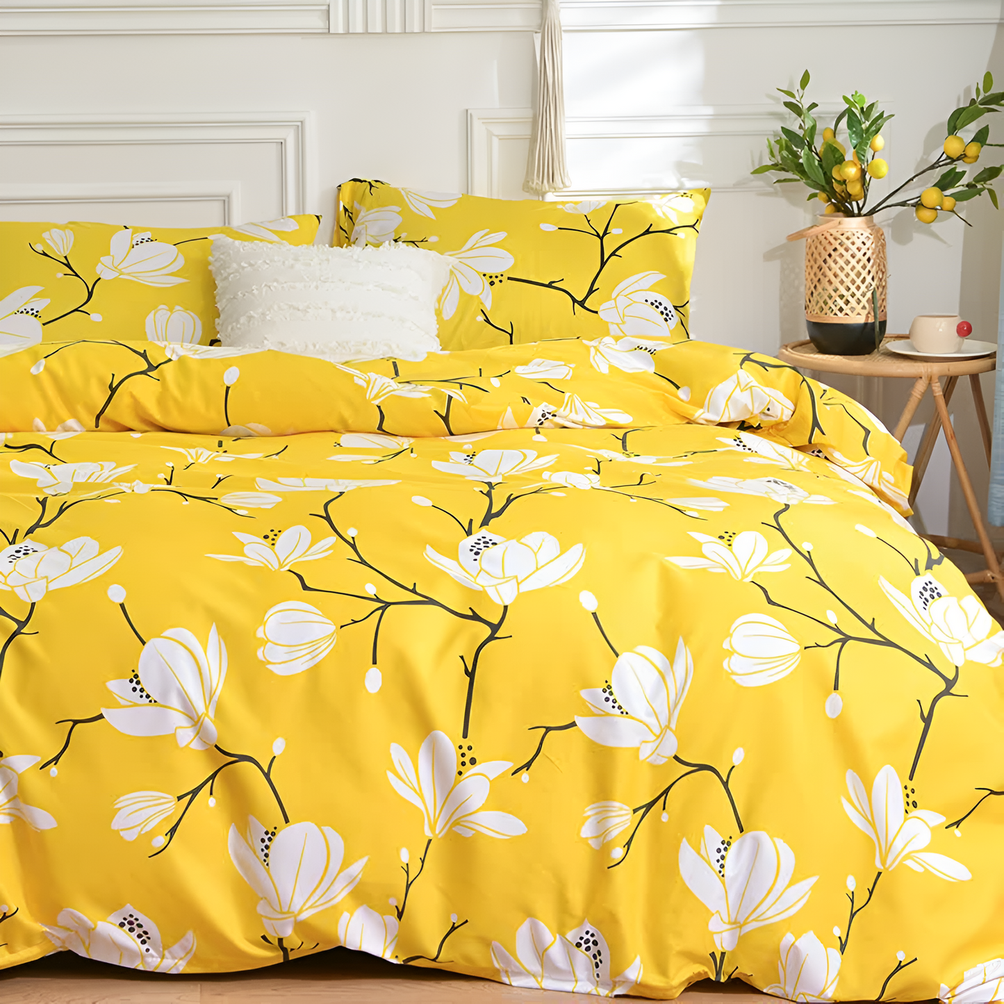 Yellow Blossom | 3-teilig Bettbezug Sets