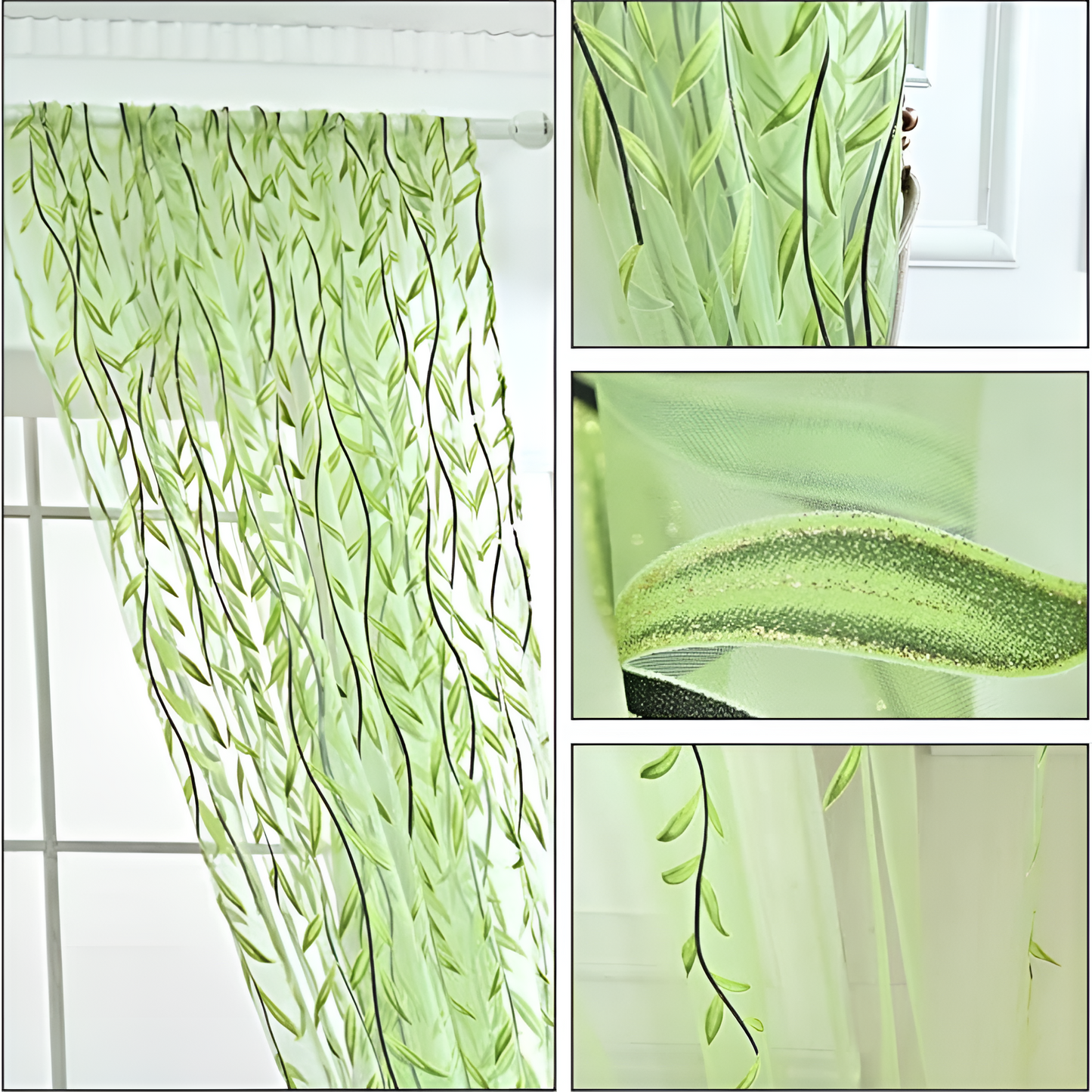 Willow Leaf Streifen Fenstervorhänger