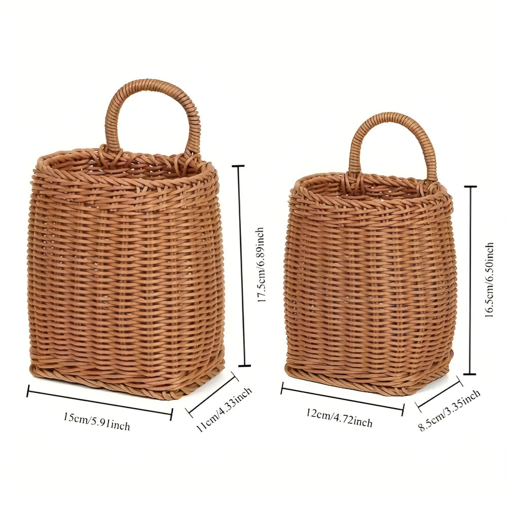 Willow Rattan Geflochtene Aufbewahrungskorb