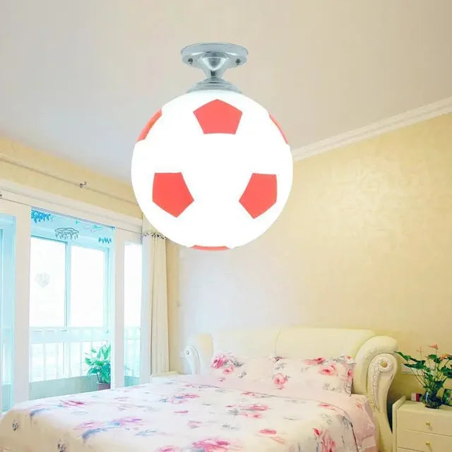 Garduru – Fußball-Deckenleuchte für Kinderzimmer mit dimmbarer LED & bruchsicherer Glaskugel