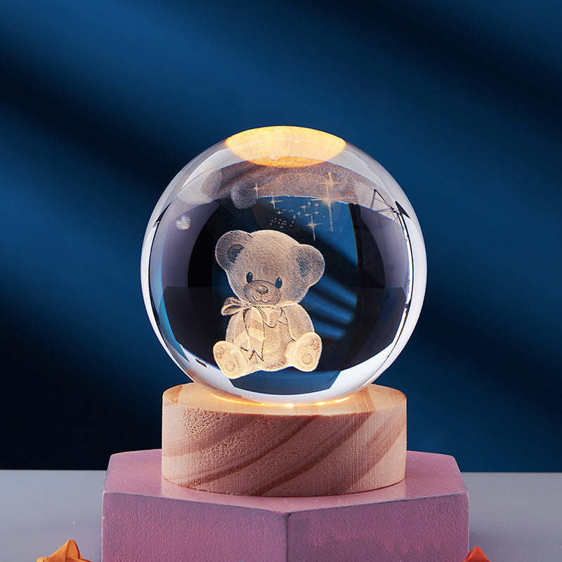 3D Kristall Nachtlicht Lampe für Dekoration - Magischer 3D Effekt
