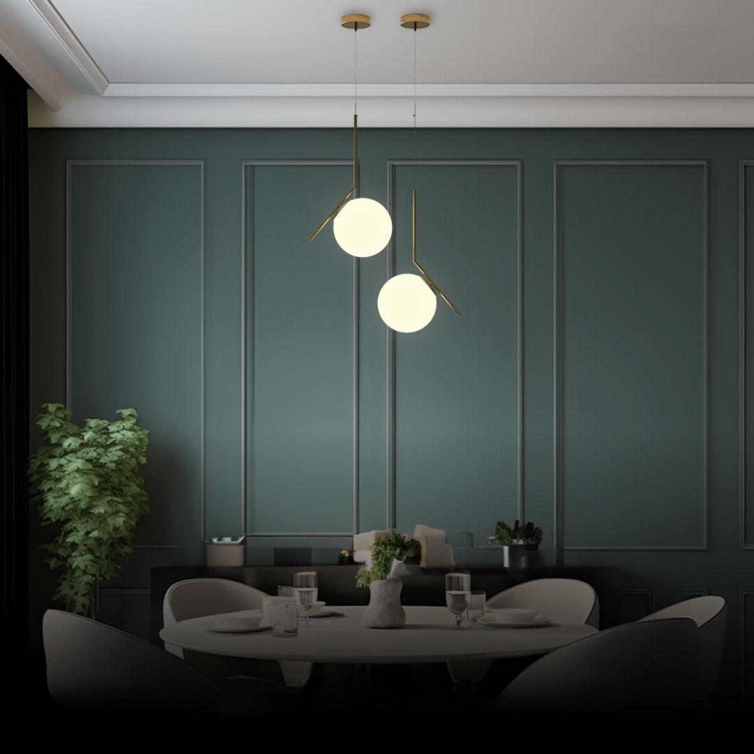 LED-Pendelleuchte Warmweiß Goldfinish für Zuhause und Bürodeko