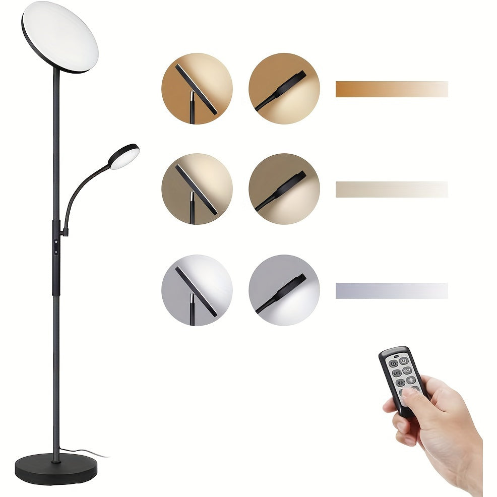 Moderne LED Stehlampe mit einstellbaren Farben & Fernbedienung - 27W helles Licht für das Wohnzimmer