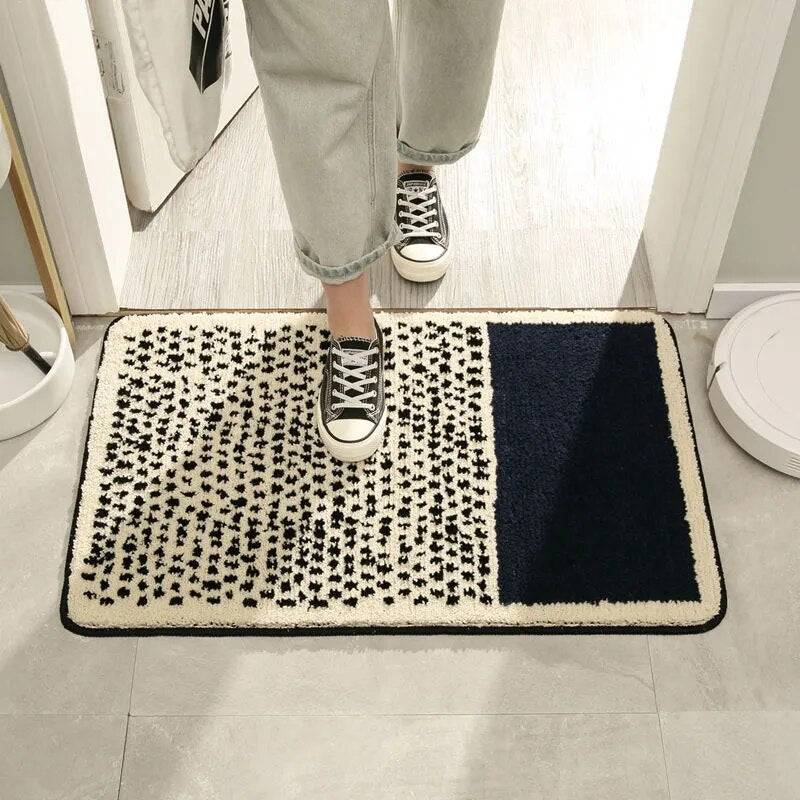 NordicFlow – Luxuriöse Handgemachte Badematte mit Abstraktem Design für Stilvolle Badezimmer