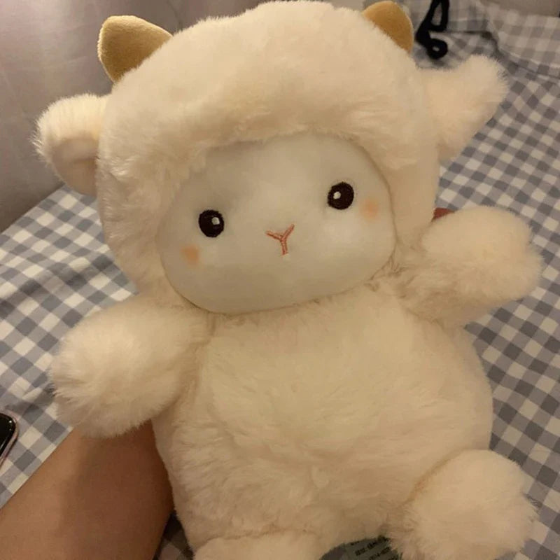Royelux Schaf Plüsch Puppe Kissen - Weich & Kawaii 25cm Stofftier Spielzeug