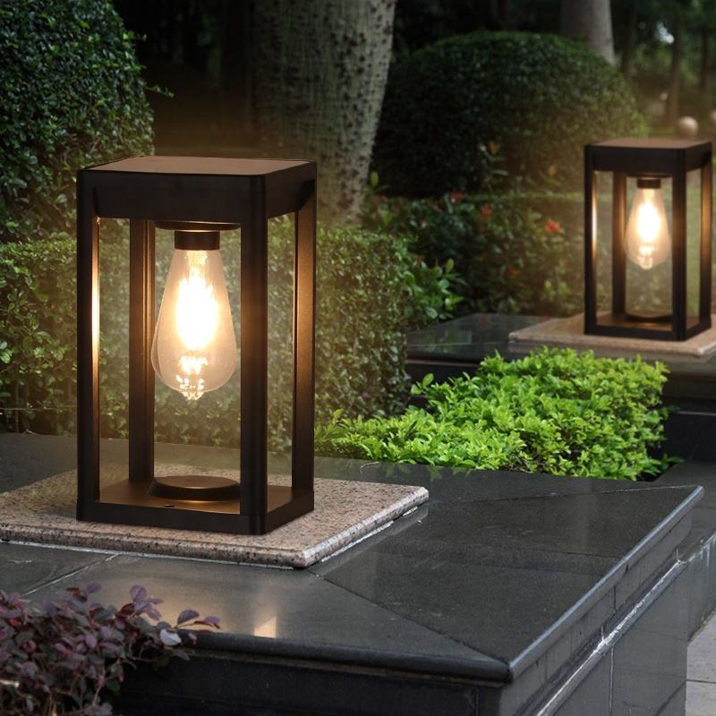 Solar Säulenlampe – LED Außenlampe mit Bewegungsmelder