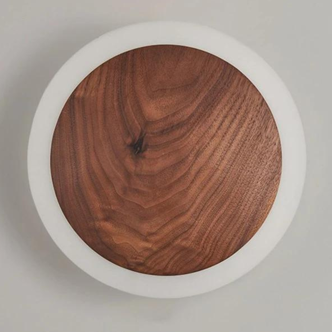 Nordic Walnut LED Wandleuchte - Moderne Holz Akzentbeleuchtung