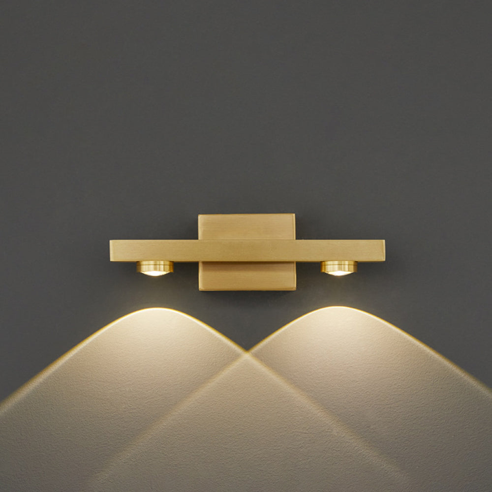 Freja - Moderne LED-Wandleuchte, Schwarz/Gold, Badezimmer, Metall