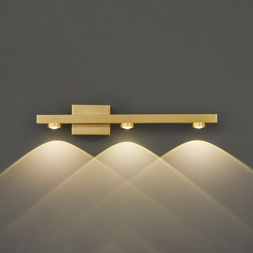 Freja - Moderne LED-Wandleuchte, Schwarz/Gold, Badezimmer, Metall
