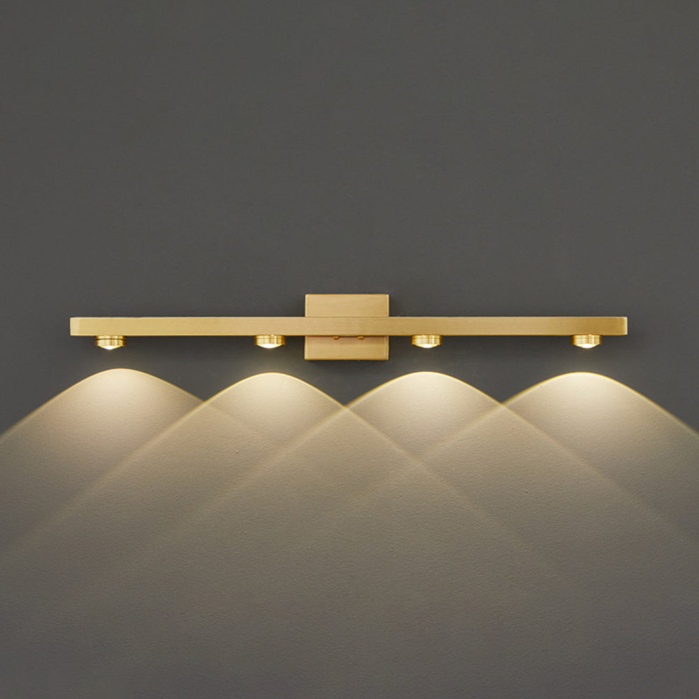 Freja - Moderne LED-Wandleuchte, Schwarz/Gold, Badezimmer, Metall