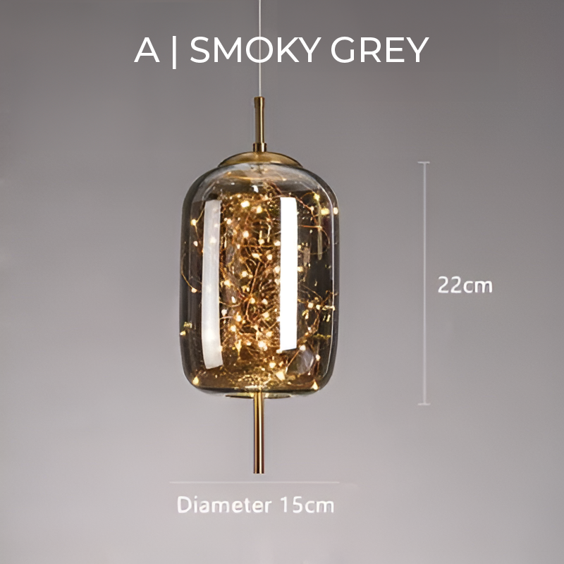 Hängelampe Essence - Moderne Eleganz mit braunem Glas und LED-Beleuchtung