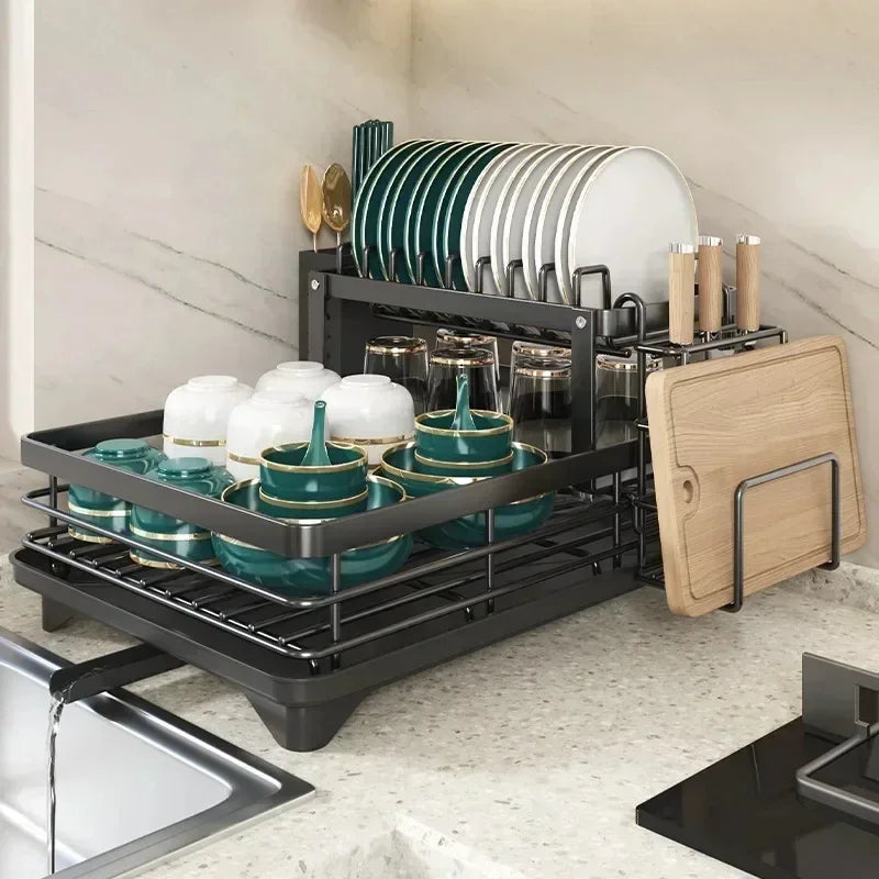 Abtropfgestell – verstellbare Küchenregale – Abtropfschale – Küche