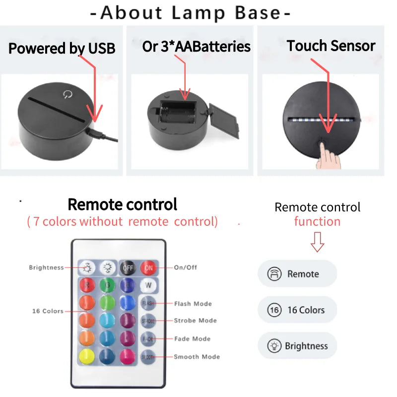 Flugzeug Nachtlicht, 3D Illusion LED Touch Lampe für Kinder, Nachttisch Weihnachtsgeschenk