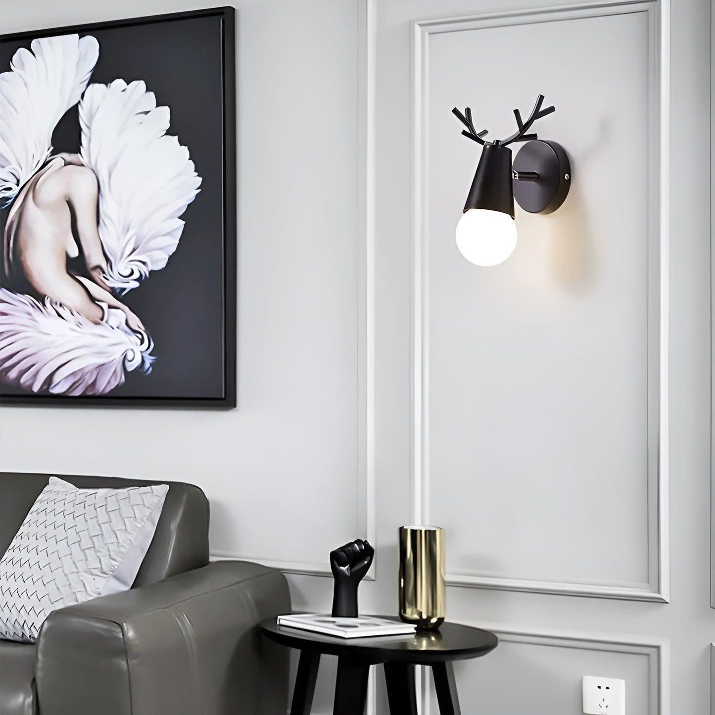 Garduru Licht - Nordische Macaron Geweih LED Wandlampe