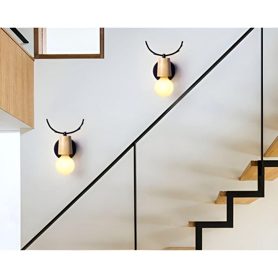 Garduru Licht - Nordische Macaron Geweih LED Wandlampe