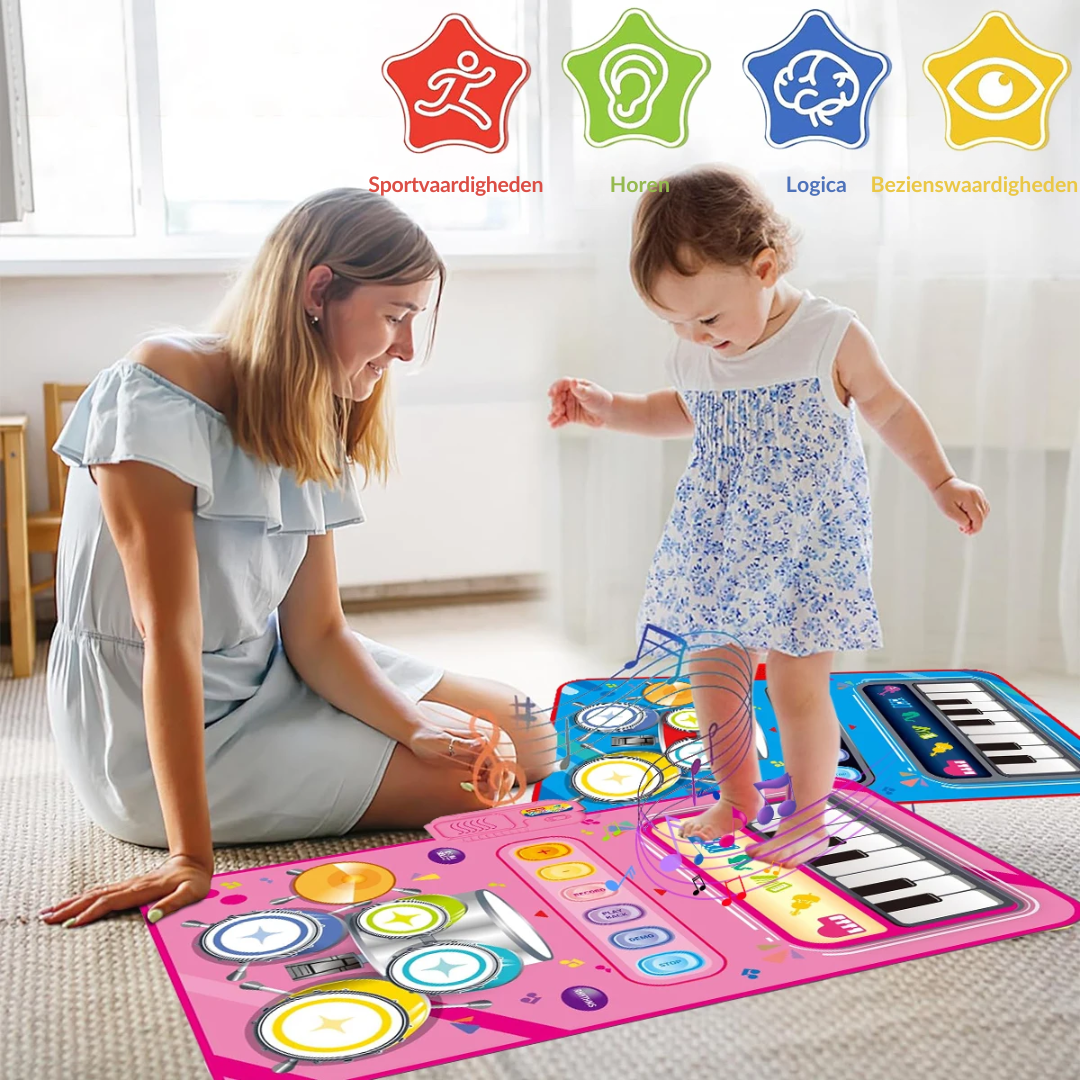 Garduru Sound Mat – Interaktive Musikmatte für Kinder mit 5 Instrumenten (Trommeln, Klavier, Geige)