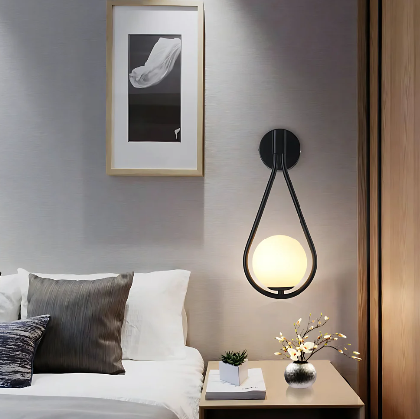 Wandleuchte Tropfen - Elegante Beleuchtung aus Metall und Glas | Raffiniertes Design für Innenräume