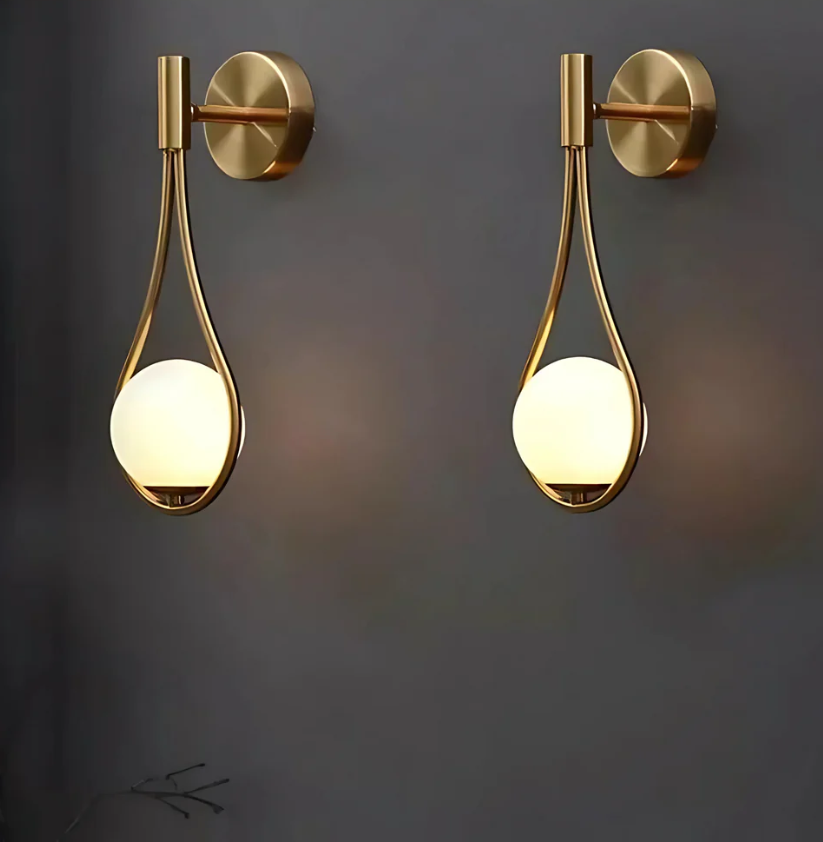 Wandleuchte Tropfen - Elegante Beleuchtung aus Metall und Glas | Raffiniertes Design für Innenräume
