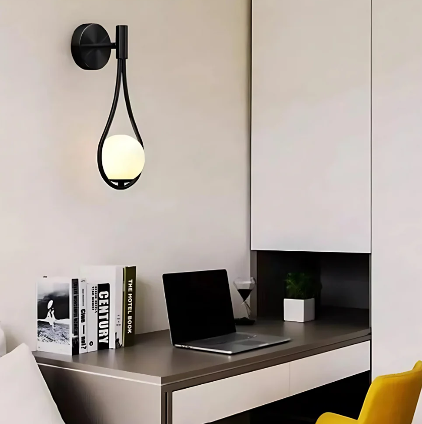 Wandleuchte Tropfen - Elegante Beleuchtung aus Metall und Glas | Raffiniertes Design für Innenräume