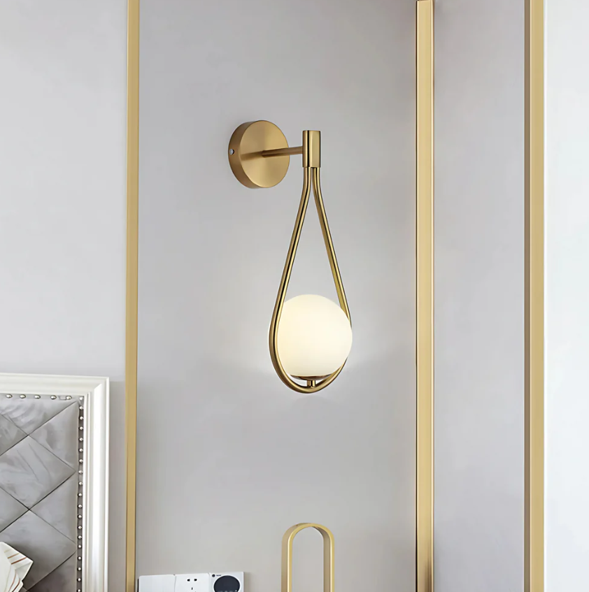 Wandleuchte Tropfen - Elegante Beleuchtung aus Metall und Glas | Raffiniertes Design für Innenräume