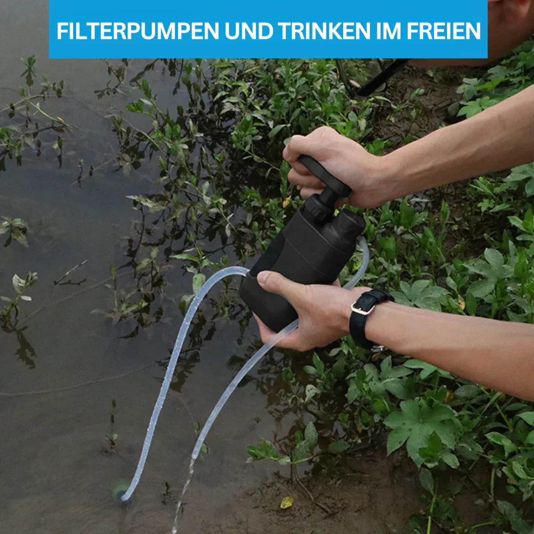 kein Produkt in der Fabrik Tragbarer Outdoor-Wasserfilter – Handpumpe Camping-Wasserreiniger für sicheres Trinkwasser