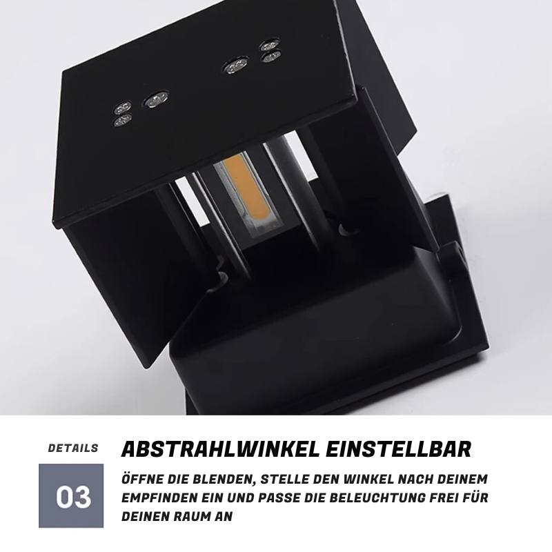 Außenbereich LED-Wandleuchte - Bewegungssensor, Outdoor, Bewegungsmelder, Winkel