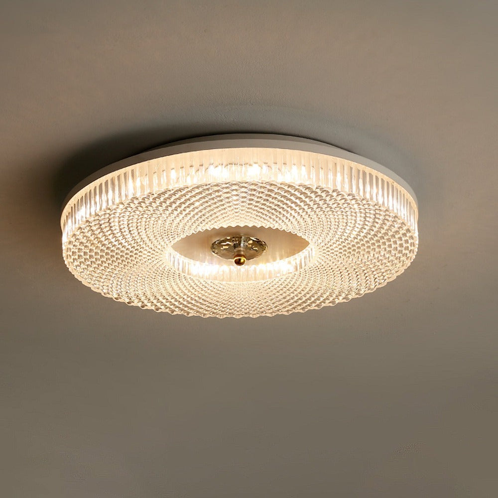 Runde LED Deckenleuchte Weiß/Gold/Schwarz Schlafzimmer