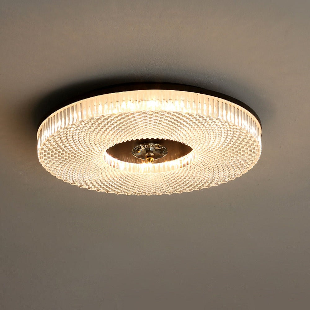 Runde LED Deckenleuchte Weiß/Gold/Schwarz Schlafzimmer