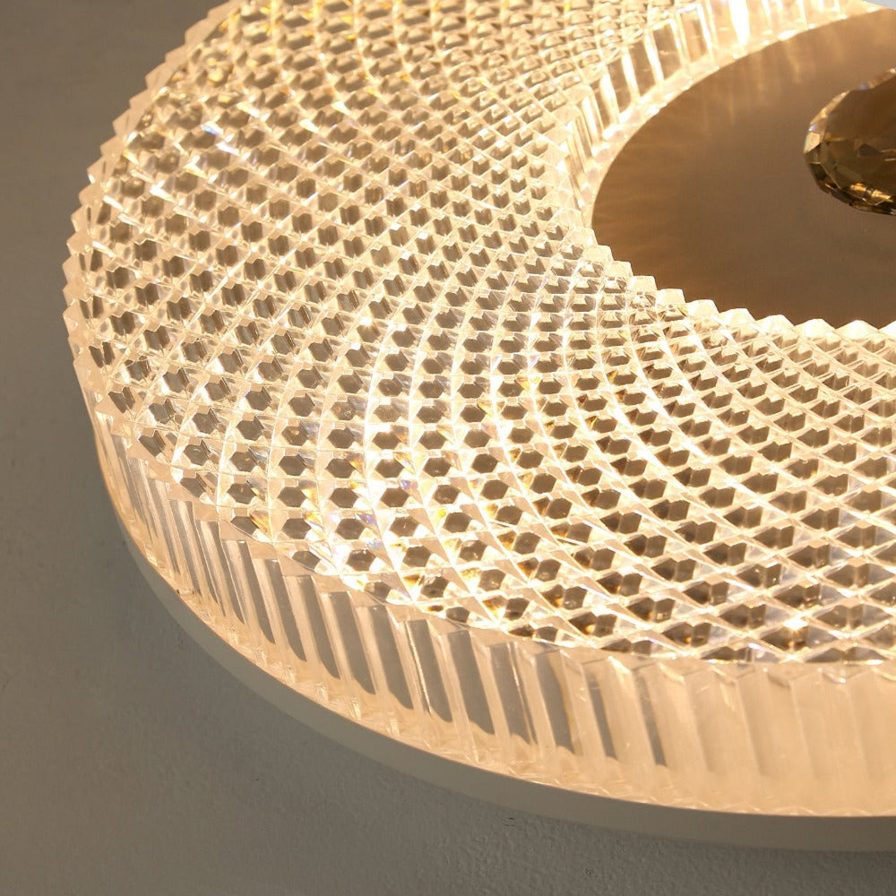 Runde LED Deckenleuchte Weiß/Gold/Schwarz Schlafzimmer