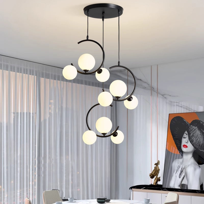 Moderne LED-Hängelampe – Designlampe aus Glas und Acryl für Wohnzimmer und Esszimmer
