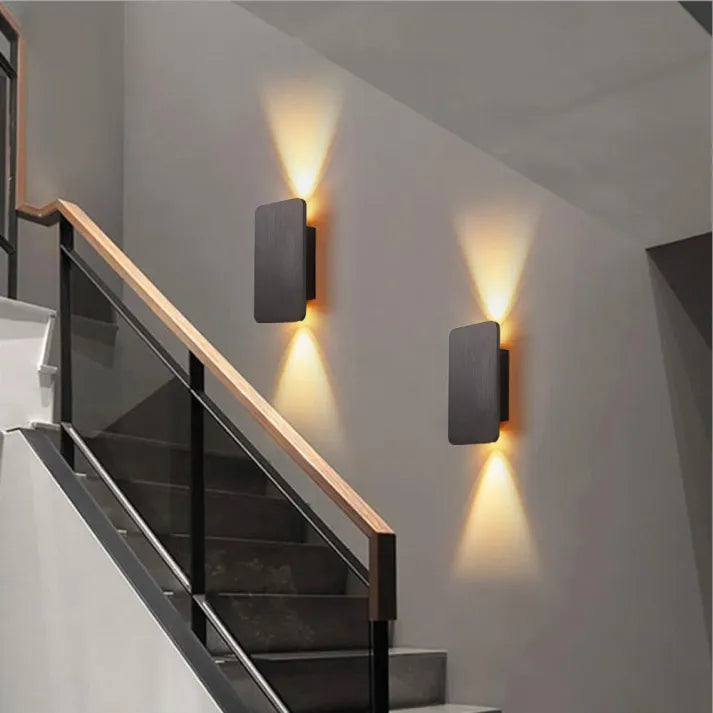 LED Wandleuchte Rechteck | Moderne Metall Innenlampe