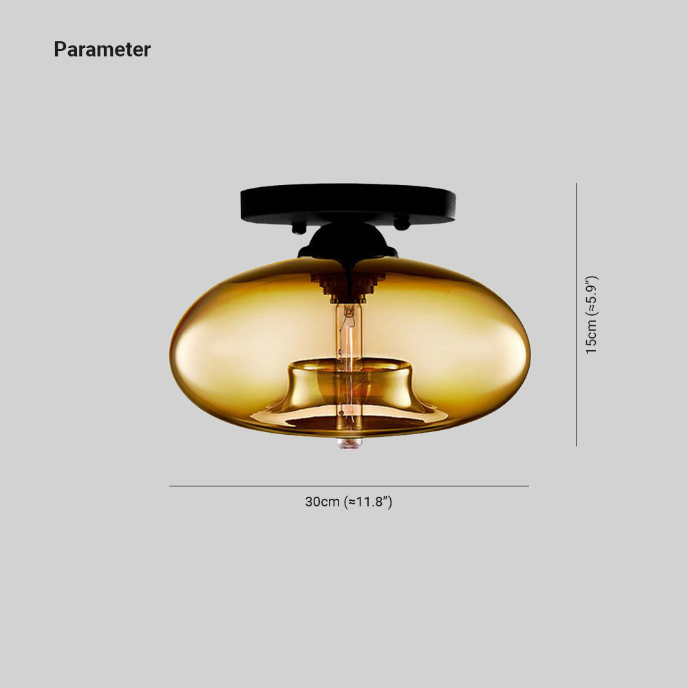 Industrielle Art Deco Globe Unterputz Deckenleuchte Wohnzimmer